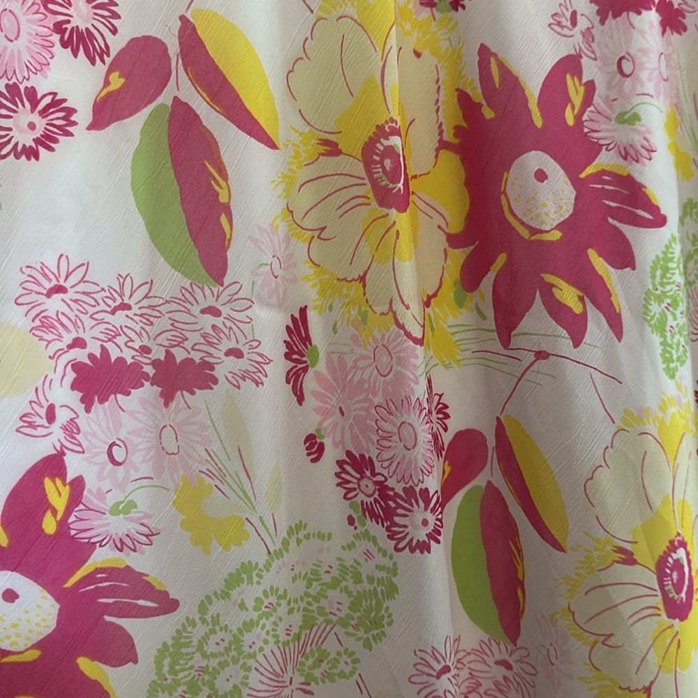 Vintage 1970s Floral Pink and Yellow Women's Skirt - Picture 2 of 5